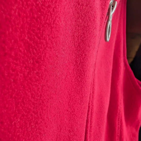Calvin Klein Performance Activewear Red Fleece Zip Up Vest Size  Woman Medium - Picture 8 of 11